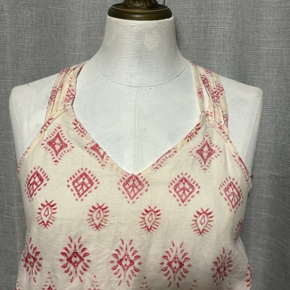 Artisan NY Linen Boho Style Dress-Sz Xs-Pink/Red - Picture 4 of 15